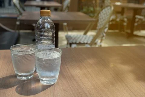 Glass water tableware texture background Stock Photos