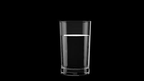 Glass water transparent Stock Footage 343870186