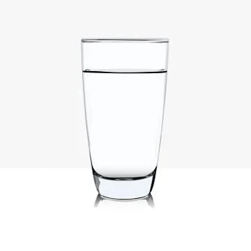 Glass of water in vector Illustrazione stock