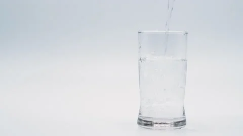 Glass of water on white background. Stock Footage 172569732