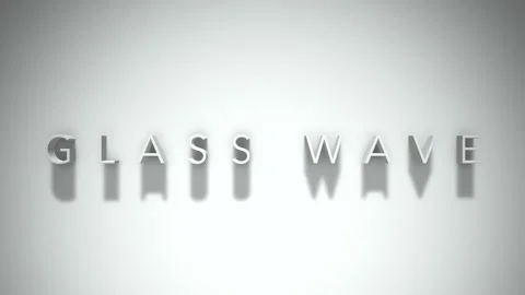Glass wave 3D title animation with shadows on a white background Stock Footage 297799450
