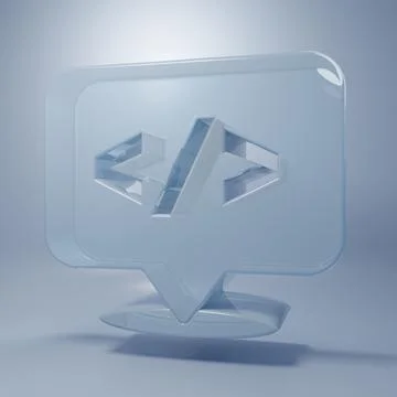 Glass Web design and front end development icon isolated on grey background.. イラスト素材
