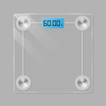 Glass weight scale Illustration Vector Stock Illustration