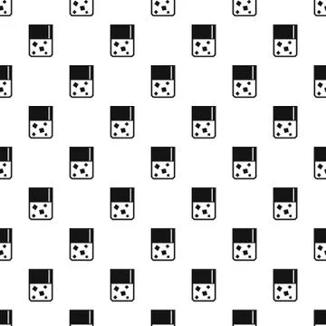 Glass of whiskey and ice pattern vector Illustrazione stock