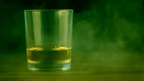 Glass of whiskey Stock Footage 81792462
