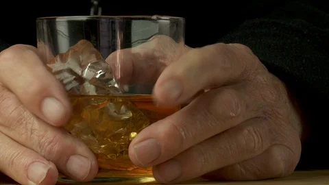 Glass of whiskey Stock Footage 107361003