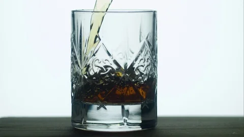 A glass of whiskey Stock Footage 121411613