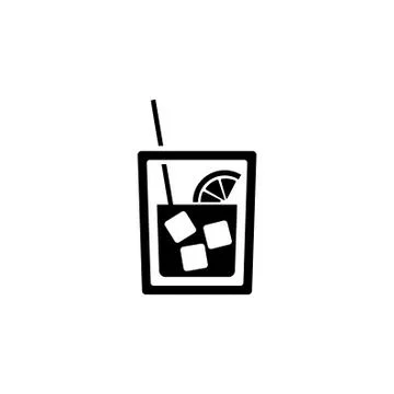 Glass of whiskey icon Vector Stock Illustration