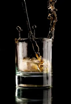 Glass of whiskey. Stock Photos