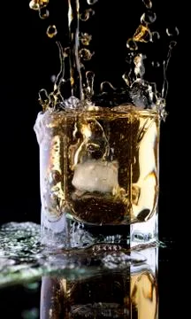 Glass of whiskey. Stock Photos