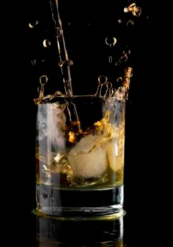 Glass of whiskey. Stock Photos