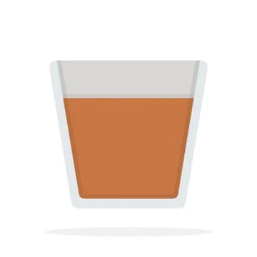 Glass of whiskey vector icon flat isolated Stock Illustration