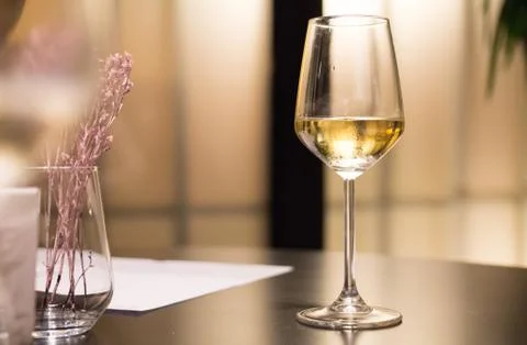 Glass Of White Wine Stock Photos