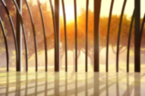 Glass window against trees Ilustración de archivo