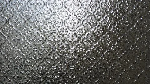 Glass Window Door With Pattern Stock Photos
