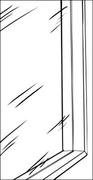 Glass Window Outline Stock Illustration