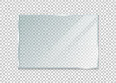 Glass windowisolated on white background. Vector illustration. Illustrazione stock