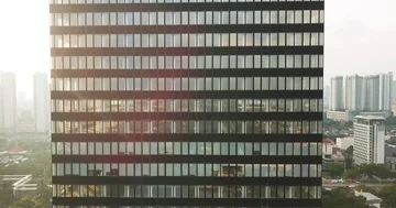 Glass windows of office building Stock Footage 85892878