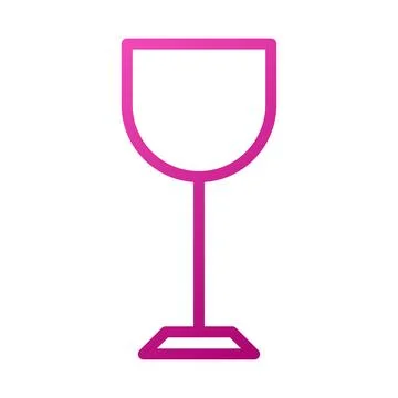Glass wine Element gradient pink easter illustration Illustrazione stock