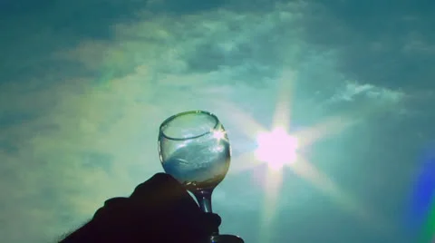 Glass &amp; wine Stock Footage 22663601