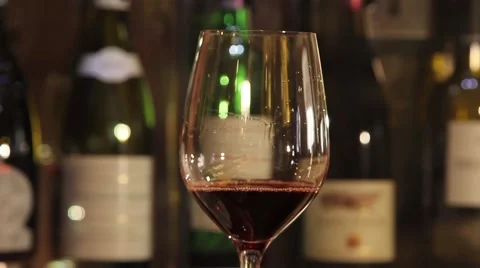 A glass of wine Stock Footage 46523879