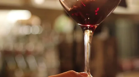 A glass of wine Stock Footage 46524012