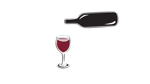 A glass of wine Stock Footage 75218110