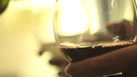 Glass of Wine Stock Footage 76241952