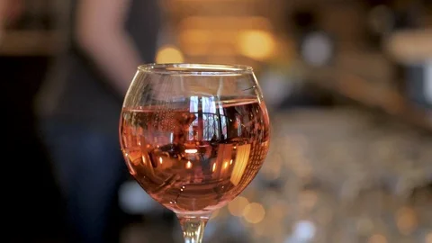 A glass of wine Stock Footage 92729413