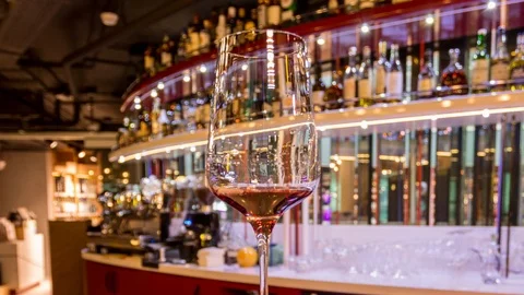 Glass of wine Stock Footage 113229577