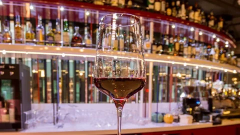 Glass of wine Stock Footage 113229604