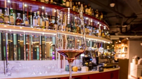 Glass of wine Stock Footage 113229635