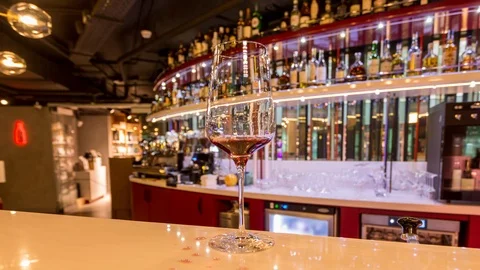 Glass of wine Stock Footage 113229936