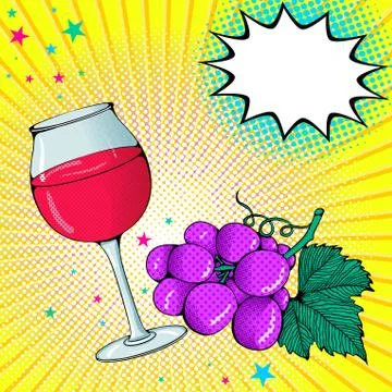 Glass of wine Stock Illustration