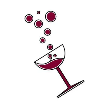 Glass of wine Stock Illustration