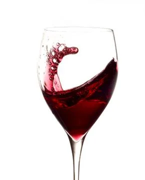 Glass of wine with movement Stock Photos