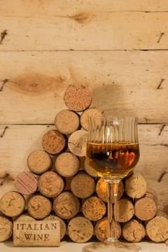 The glass of wine Stock Photos