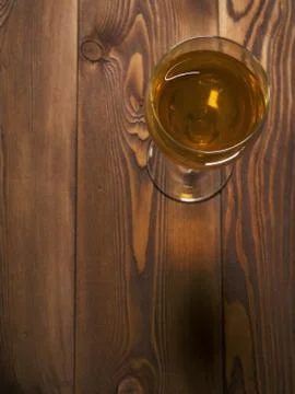 Glass of wine on the table Stock Photos