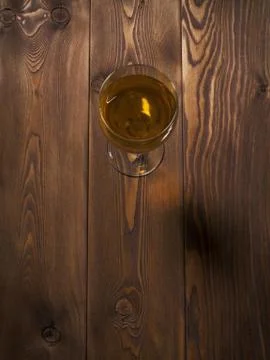 Glass of wine on the table Stock Photos