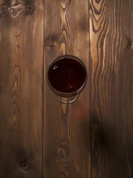 Glass of wine on the table Stock Photos