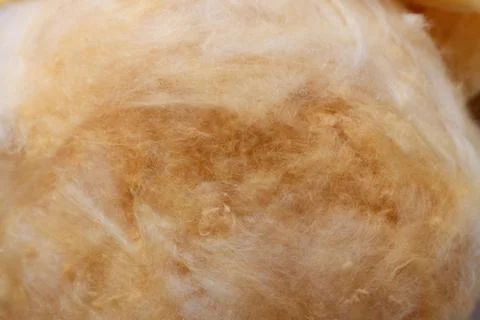 Glass wool - the thermal insulation material close-up Stock Photos