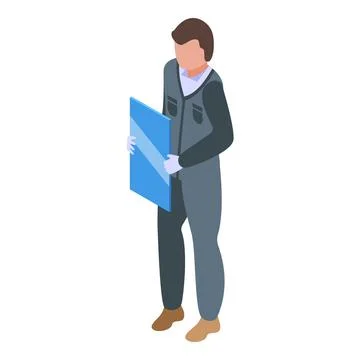 Glass worker icon isometric vector. Window factory Illustrazione stock