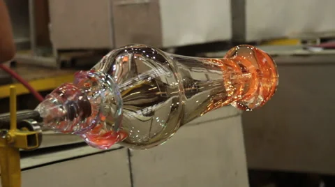 Glass workshop. Studio glass making Stock Footage 61932065