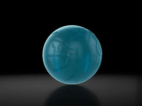 Glass world globe Stock Illustration