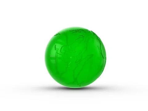 Glass world globe Illustrazione stock
