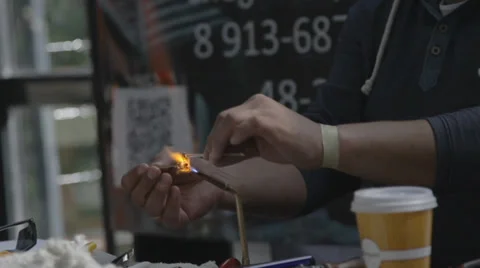 Glassblower at work Stock Footage 39558199