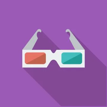 Glasses 3D single icon Stock Illustration