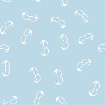 Glasses accessory line vector seamless pattern Stock Illustration