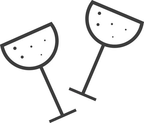 Glasses for alcohol. Glasses in flat black color. Stock Illustration