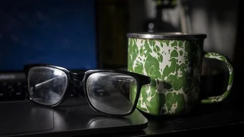 Glasses and cups Stock Photos